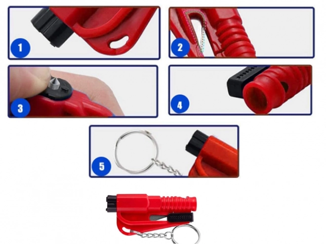 Reddingssleutelhanger 3-in-1