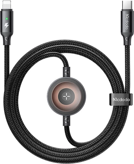 Mcdodo 2-in-1 USB‑C naar Lightning kabel en oplader voor Apple Watch 36W, 1,5 m