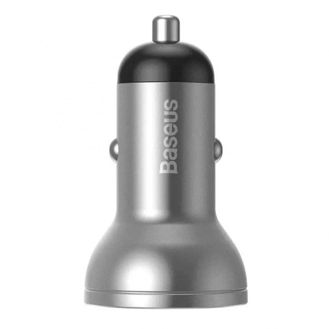 Baseus autolader met 2 USB-poorten en LED-display