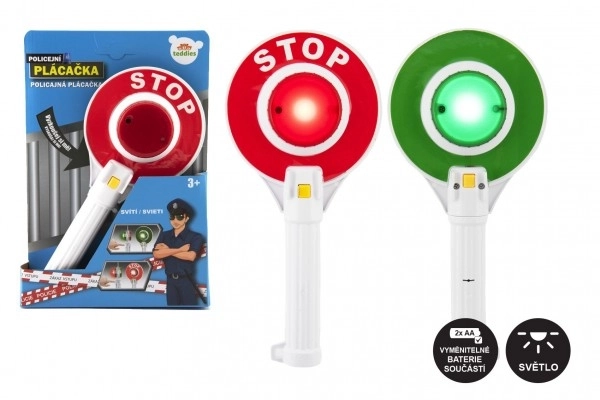 Politie lollie van plastic met licht