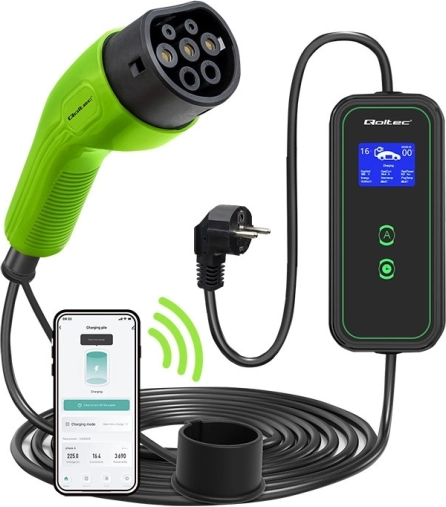 Draagbare oplader voor elektrische auto’s Qoltec
