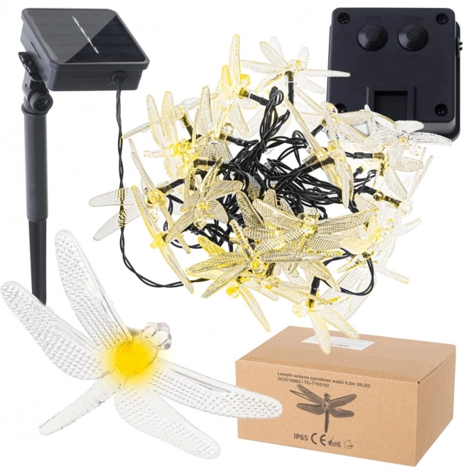 Zonnelichtslinger voor tuin 6,5 m 30 LED warm wit