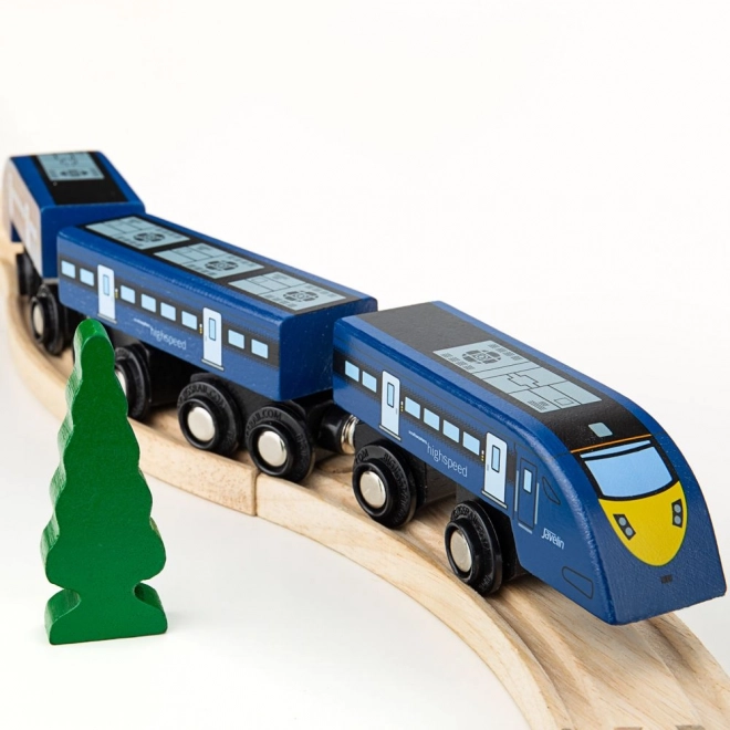 Bigjigs Rail blauwe hogesnelheidstrein