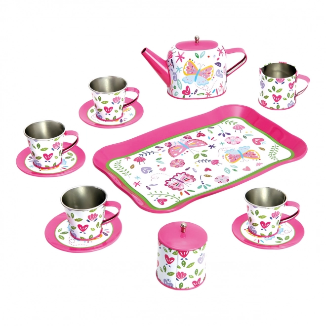 Kinder roze theeservies set