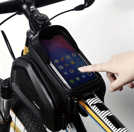 Fietstas voor telefoon met waterdichte hoes en zonnescherm