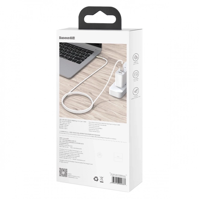 USB-C naar USB-C kabel Baseus Cafule 100W, 2m zwart