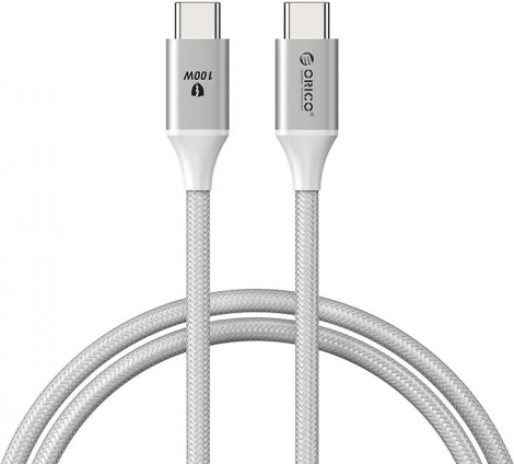 Orico USB‑C naar USB‑C oplaadkabel 100 W, wit