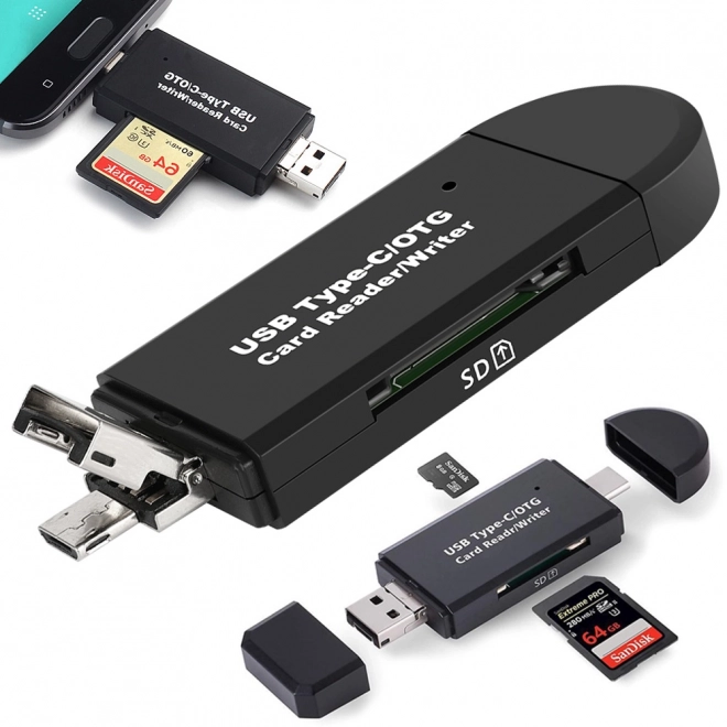 Universele kaartlezer USB-C en Micro USB