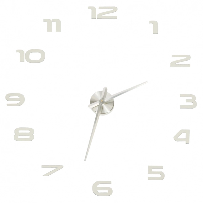 Grote wandklok 80-120cm zilver 12 cijfers