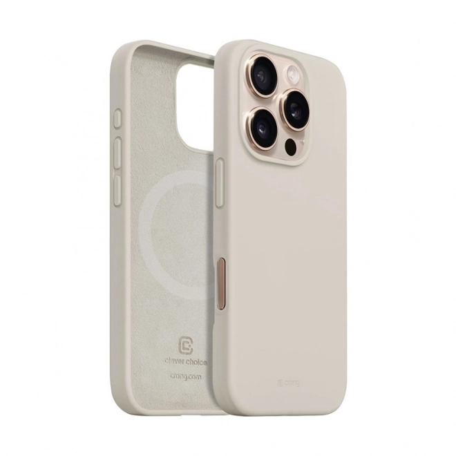 Beschermhoes Color Cover Magnetic voor iPhone 16 Pro Max MagSafe in zandbeige
