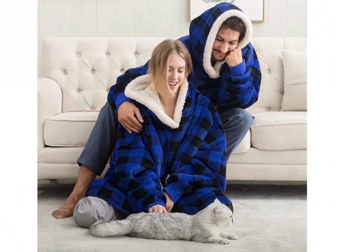 Warme oversized deken hoodie met capuchon