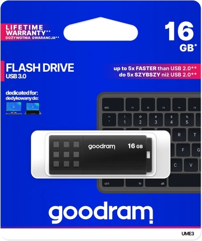 USB-flashdrive 16 GB GOODRAM UME3 (USB 3.0) zwart