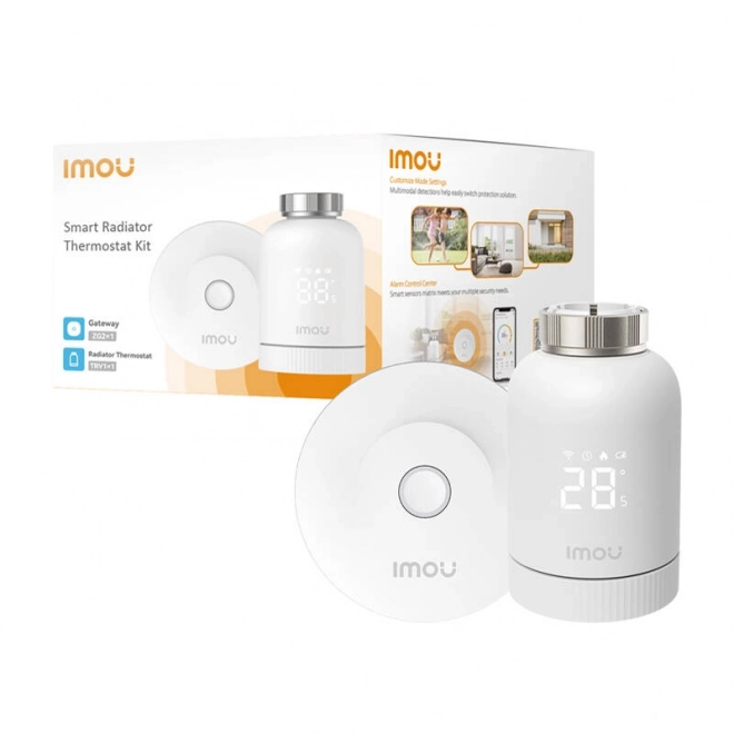 Intelligente thermostatische knoppen IMOU ZigBee met 6 adapters en gateway