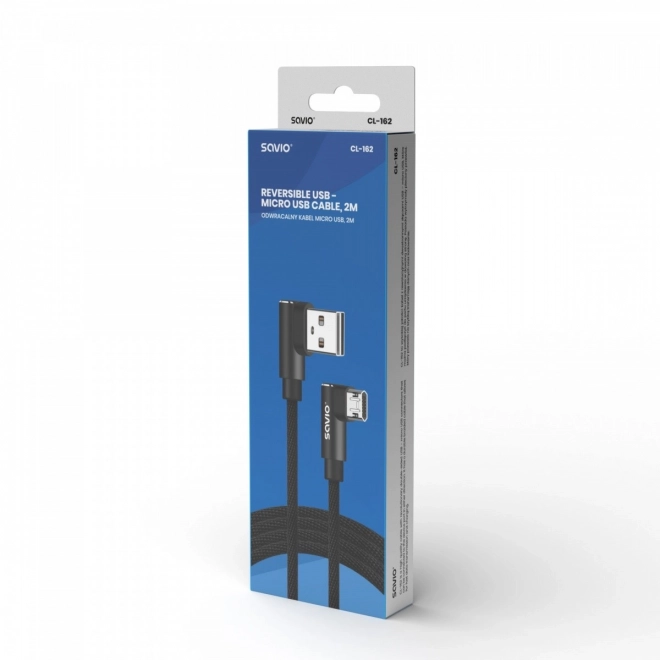 Kabel met dubbelzijdige connector USB Micro USB - USB A 2m