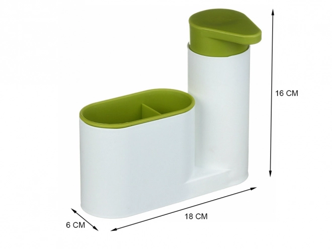 Keukenorganizer en vloeibare zeepdispenser