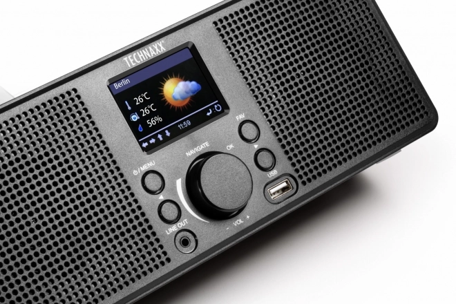 Technaxx internetradio met stereo luidsprekers 2x2W en WiFi