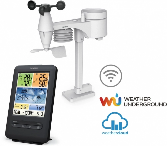 Professioneel weerstation met WiFi-sensor 5v1