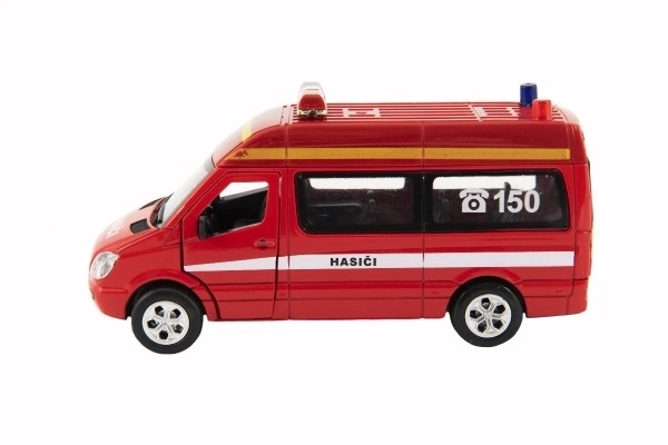 Brandweerauto met lichten 15 cm