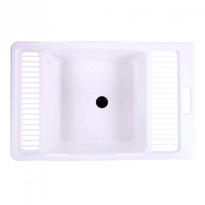 Badkamerkom met stop, POOLS PRODUCT - wit