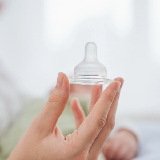 Zachte siliconen speen als bij de borst