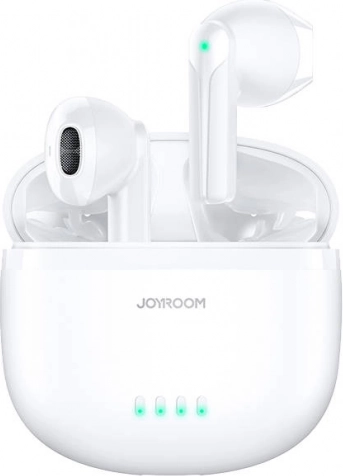 Draadloze in‑ear oordopjes Joyroom met 4 microfoons en ruisonderdrukking, wit