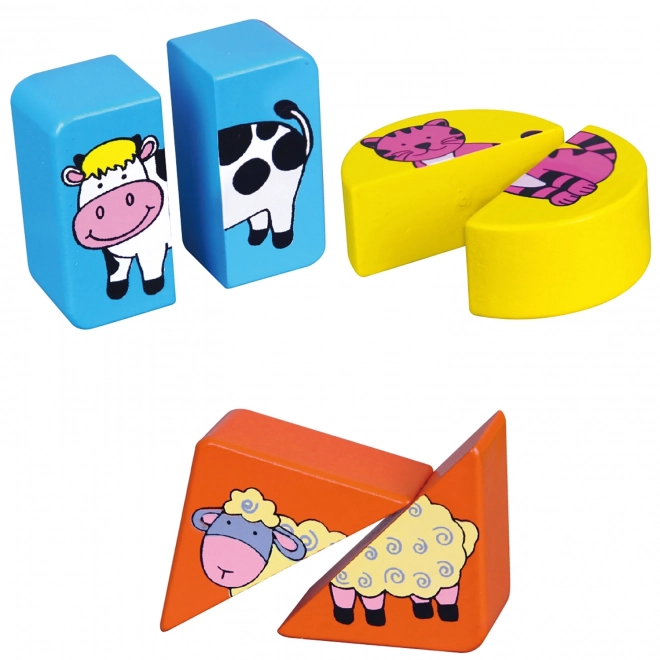 Houten puzzel voor de allerkleinsten in een Tsjechische doos