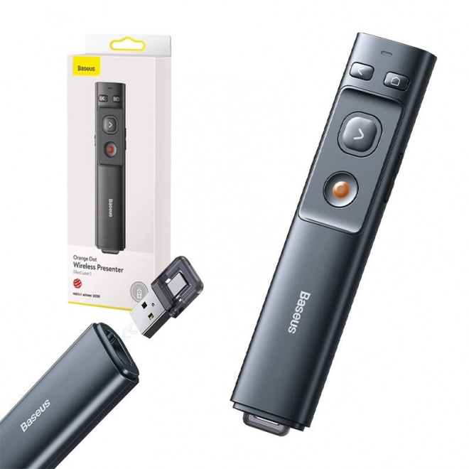 Baseus afstandsbediening met laserpointer voor presentaties - grijs