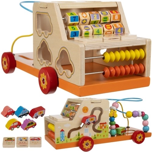 Houten educatieve auto-kast Kruzzel