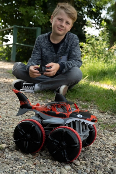 Amfibisch auto haai rood