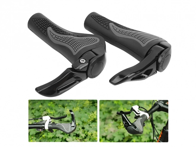 Rubberen fietsgrips met hoorns