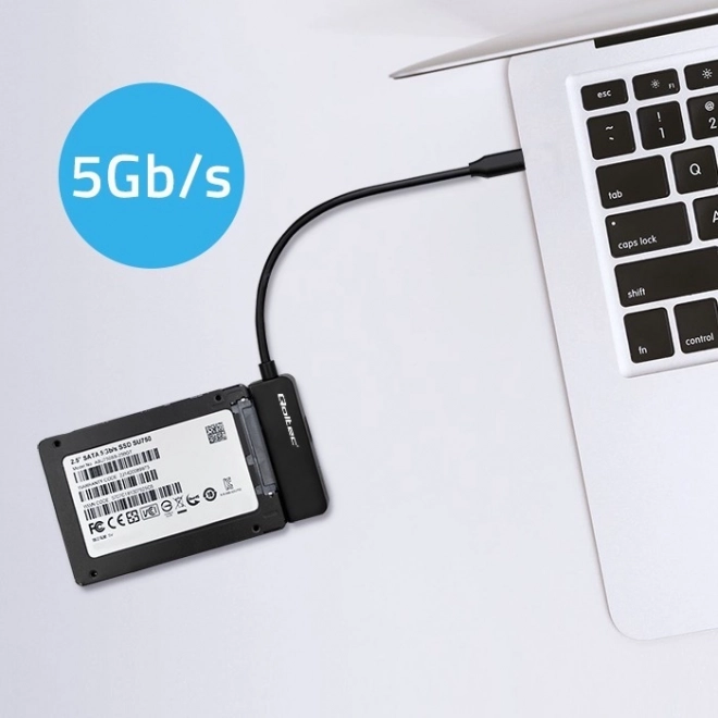 Adapter SATA | 2,5" adapter SSD HDD| Supersnelheid 5Gb/s | 2TB – USB-C