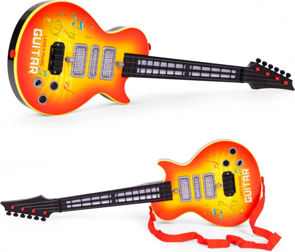 Kinder rockgitaar met LED-lichten en infraroodsensor