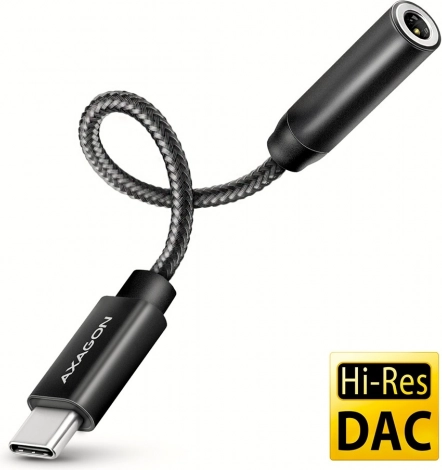 Externe USB‑C geluidskaart AXAGON ADA‑HC 32‑bit DAC met 3,5 mm jack (384 kHz)
