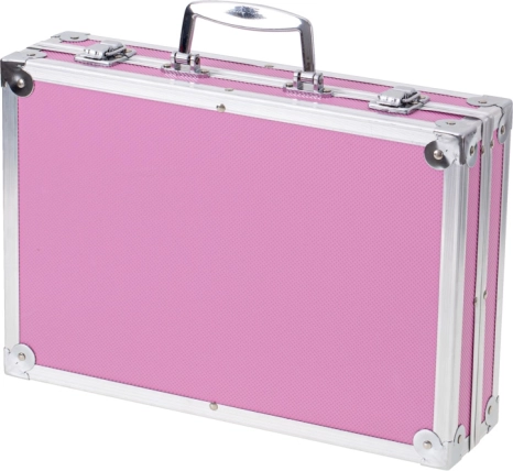 Praktische roze koffer