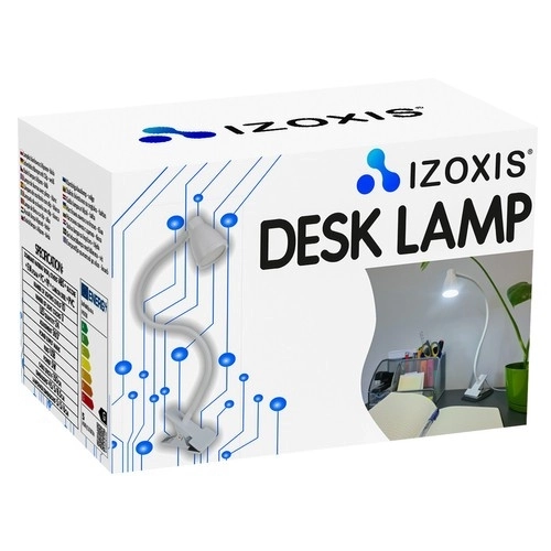 Witte bureaulamp met clip Izoxis