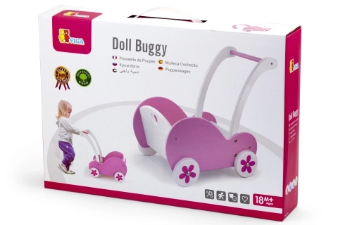 Houten poppenwagen Viga