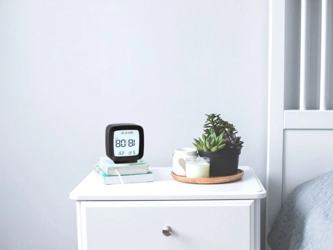 Digitale wekker met LCD-scherm en temperatuur- en vochtigheidsmeting