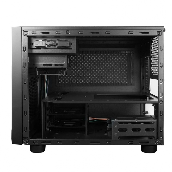 Zwarte computerkast mATX Cube Mesh Serie