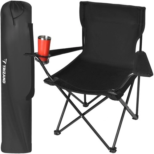 Vouwstoel / fauteuil voor vissen / kamperen - zwart