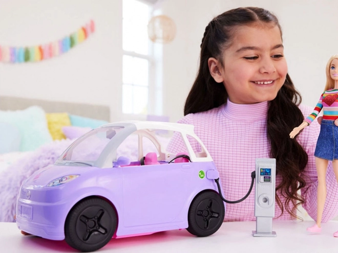 Auto Cabrio voor Barbie met elektronische laadstation