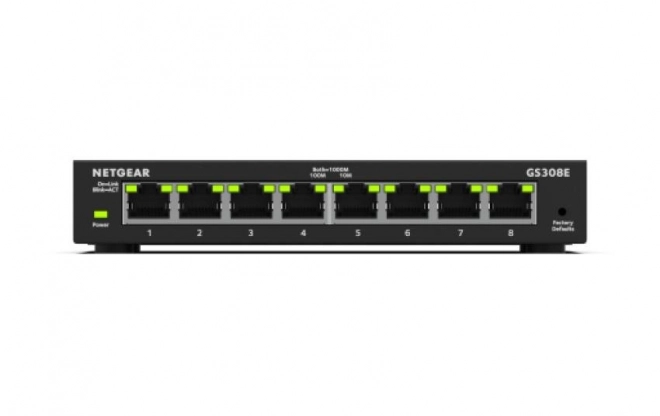Beheerde schakelaar NETGEAR GS308E 8-Poorts Gigabit Ethernet Plus