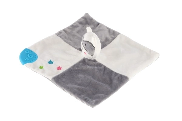 Wasmbeer knuffeldoekje rammelaar pluche 20x20cm op kaart in zak 0+