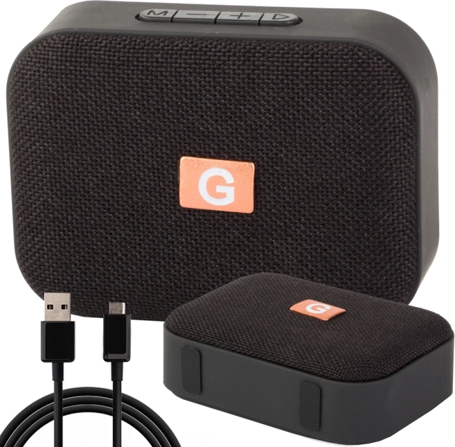 Bluetooth miniluidspreker met FM-radio, USB en microSD – zwart