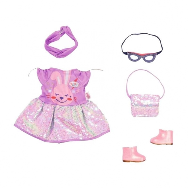 Baby Born jurk voor 43cm pop - Set voor verjaardagspartij