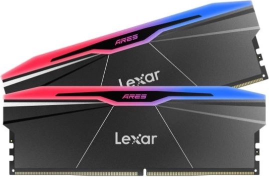 lexar ares rgb ddr5 32 gb (2x16 gb) 6000 mhz cl28 zwart