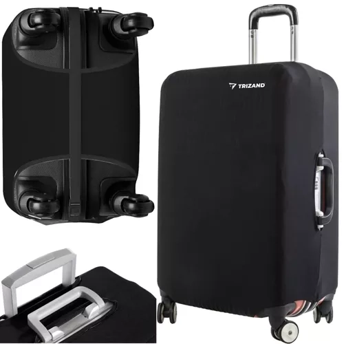 Trizand 23839 Kofferhoes M 62 x 43 x 27 cm zwart