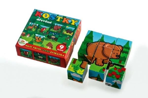 Blokken Kubus Mijn Eerste Dieren Hout