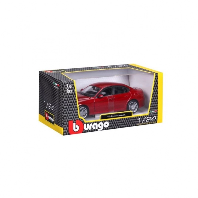 Bburago 1:24 Alfa Romeo Giulia (2016) metallic rood 18-21080