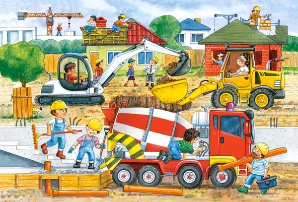 Maxi Puzzel Bouwplaats 40 stukjes