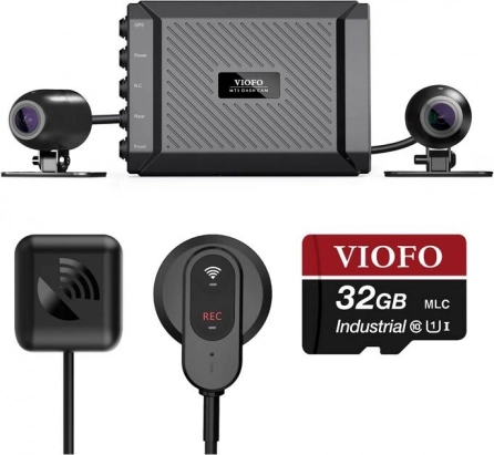 VIOFO MT1 motorfietscamera met Wi‑Fi en GPS (dual 1080p)